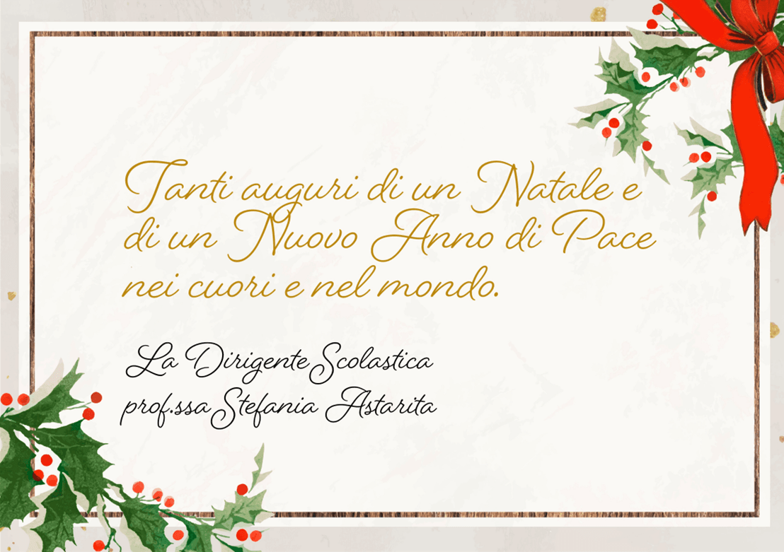 Tanti Auguri Di Un Natale E Di Un Nuovo Anno Di Pace ISTITUTO